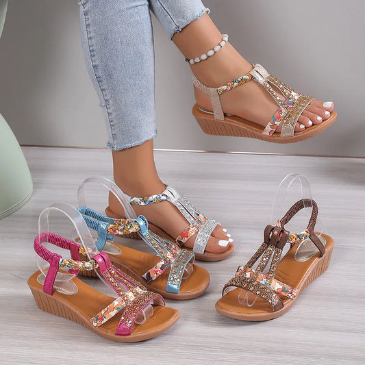 🔥Last Day Promotion 30% OFF  👡 Women's New Summer Rhinestone Open Toe Orthopaedic Sandals