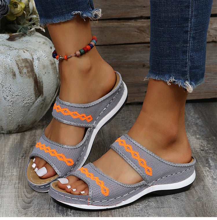 🔥Last Day Promotion 70% OFF🔥 Leather Orthopedic Arch Support Sandals Diabetic Walking Cross Sandals